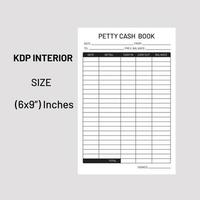 Petty cash log book-Interior vector