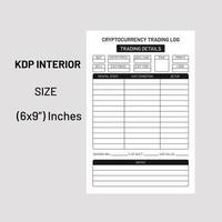 Cryptocurrency Trading log book - Interior vector