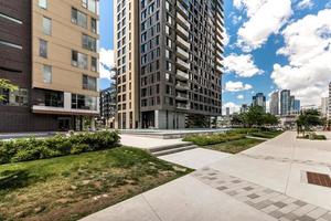 Modern apartment in new buliding in Montreal, Griffintown, Canada, fully staged and furnished photo