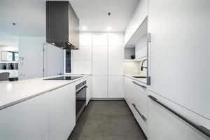 Modern apartment in new buliding in Montreal, Griffintown, Canada, fully staged and furnished photo