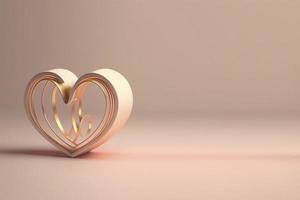 3D Rendering Love Valentine Decoration Background photo