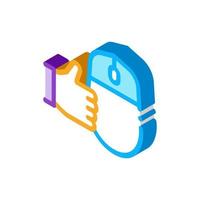 computer mouse and hand gesture good isometric icon vector illustration