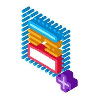 add new article on web site isometric icon vector illustration