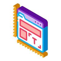 creature and design web site isometric icon vector illustration