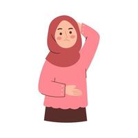 Confused muslim Woman vector