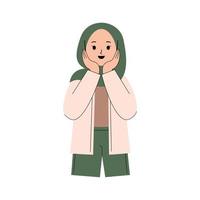 Cute muslim Woman vector