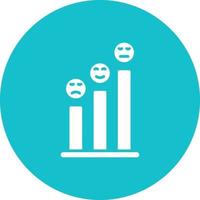 Satisfaction Level Glyph Circle Background Icon vector