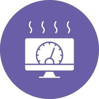 Overall Equipment Effectiveness Glyph Circle Background Icon vector