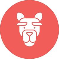 Camel Glyph Circle Background Icon vector