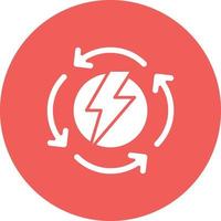 Electricity Glyph Circle Background Icon vector