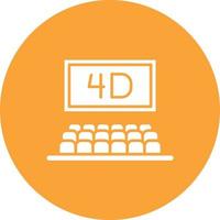 Cinema 4D Glyph Circle Background Icon vector