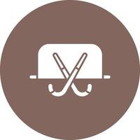 Field Hockey Glyph Circle Background Icon vector