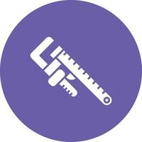 Pipe Wrench Glyph Circle Background Icon vector