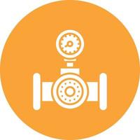 Pressure Checking Glyph Circle Background Icon vector