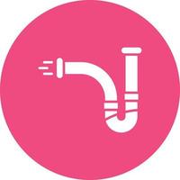 Pipe Cleaning Glyph Circle Background Icon vector