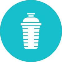 Protein Shake Glyph Circle Background Icon vector