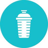 Protein Shake Glyph Circle Background Icon vector