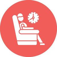 Rest Glyph Circle Background Icon vector