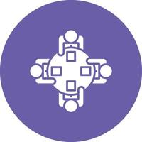 Board Of Directors Glyph Circle Background Icon vector