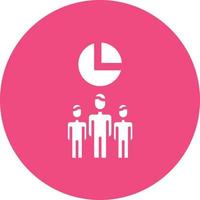 Market Segment Glyph Circle Background Icon vector