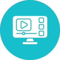 Teaser Glyph Circle Background Icon vector