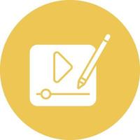 Create Content Glyph Circle Background Icon vector