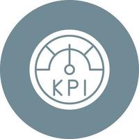 Kpi Glyph Circle Background Icon vector