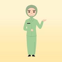 Young Muslim women wearing trendy clothes and hijab. muslim hijab fashionable girls. Female characters using hijab and muslim clothes. Flat cartoon vector illustration.