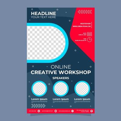 Online Creative Workshop Poster Template