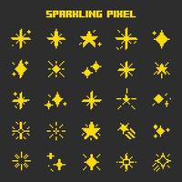 Free vector sparkling pixel game assets