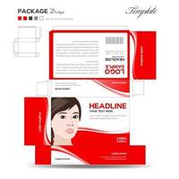 Supplements and Cosmetic box design, Package design template, box outline, Box Packaging design, Label design, packaging design creative idea vector illustration