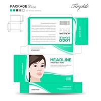 Supplements and Cosmetic box design, Package design template, box outline, Box Packaging design, Label design, packaging design creative idea vector illustration