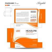 suplementos y diseño de caja cosmética, plantilla de diseño de paquete, esquema de caja, diseño de empaque de caja, diseño de etiqueta, diseño de empaque idea creativa ilustración vectorial vector