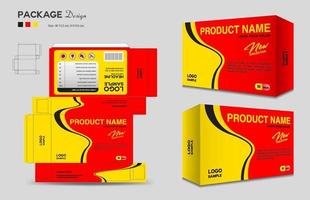 Supplements and Cosmetic box design, Package design template, box outline, Box Packaging design, Label design, healthcare label, packaging design creative idea vector, realistic mock-up vector