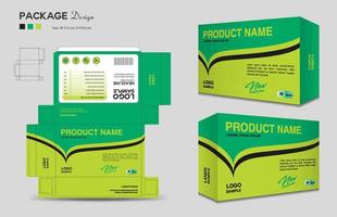 Supplements and Cosmetic box design, Package design template, box outline, Box Packaging design, Label design, healthcare label, packaging design creative idea vector, realistic mock-up vector