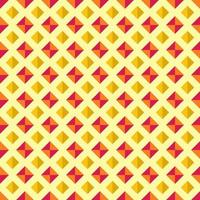 seamless pattern geometric pyramid yellow red orange vector