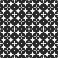 Four-pointed star seamless pattern middle dot rounded plus sign dark background. vector