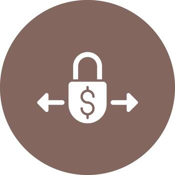 Fixed Asset Glyph Circle Background Icon vector