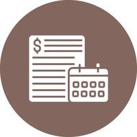 Yearly Sales Report Glyph Circle Background Icon vector