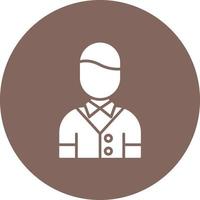 Gate Keeper Glyph Circle Background Icon vector