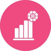 Challenges Glyph Circle Background Icon vector