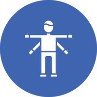 Virtuvian Man Glyph Circle Background Icon vector