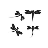 logotipo de icono de libélula vector