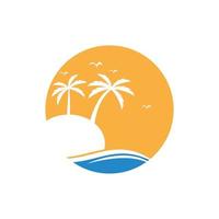 Palm tree summe vector