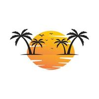 Palm tree summe vector