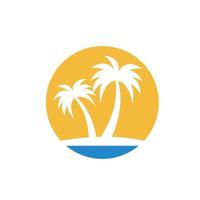 Palm tree summe vector