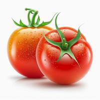 tomate sobre fondo blanco ai generativo