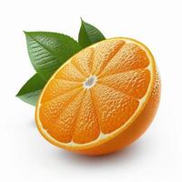 naranja aislado sobre fondo blanco ai generativo foto
