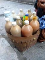 basket for selling traditional Indonesian herbal medicine photo