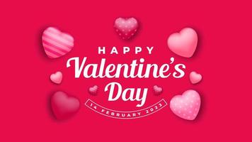 contento san valentino giorno, san valentino giorno celebrazione animazione con cuore cartello e rosa sfondo video